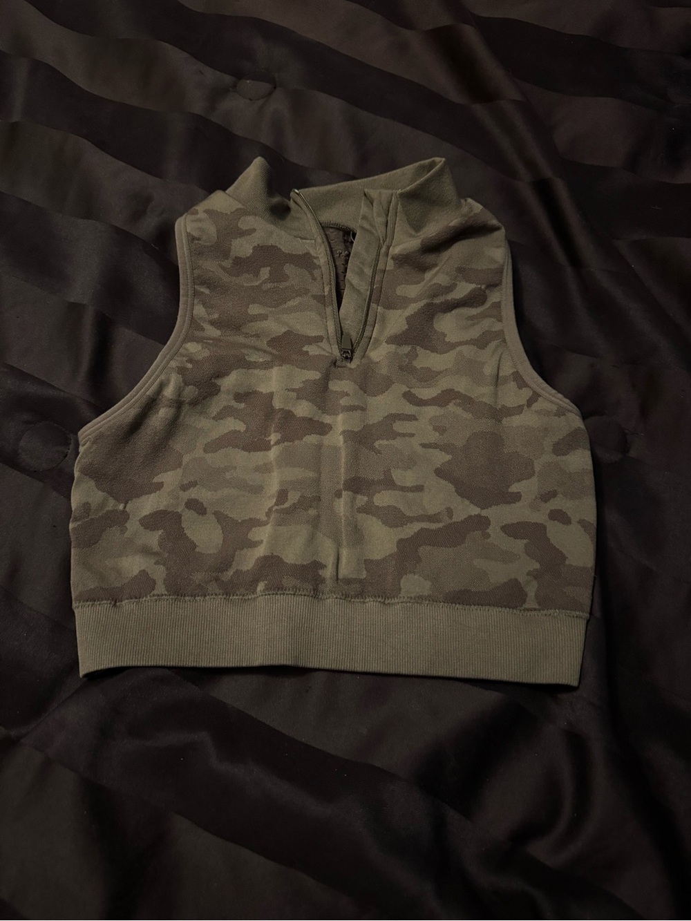 Army pattern workout top